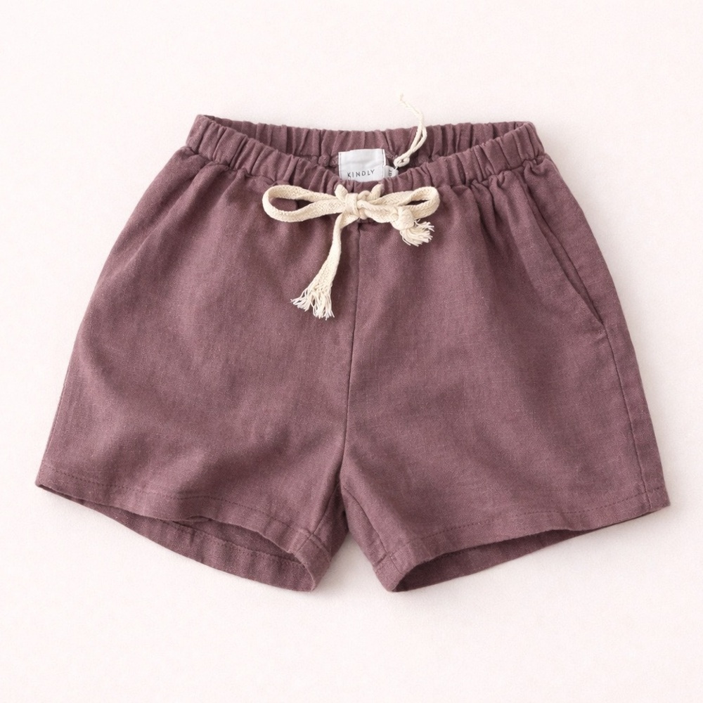 3/$30 - Kindly the Label Girls casual shorts NEW  - dusty purple linen color